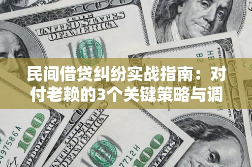 北京民间借贷纠纷实战指南：对付老赖的3个关键策略与调解盲区解析