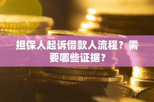 北京担保人起诉借款人流程?需要哪些证据? 北京担保人起诉借款人流程?需要哪些证据?