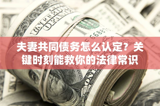 北京夫妻共同债务怎么认定？关键时刻能救你的法律常识